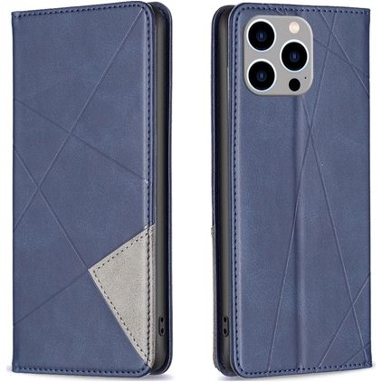 Mobigear Rhombus Slim iPhone 15 Pro Max Étui - Bleu