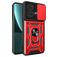 Mobigear Armor Ring Cam Slide Coque Motorola Edge 40 Neo Coque arrière Rigide Anti-Chocs avec Anneau-Support et Protecteur Lentilles - Rouge