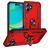 Mobigear Armor Ring Coque iPhone 17 Coque arrière Rigide Anti-Chocs avec Anneau-Support - Rouge