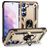 Mobigear Armor Ring Coque Samsung Galaxy S23 Plus Coque arrière Rigide Anti-Chocs avec Anneau-Support - Or