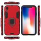 Mobigear Armor Ring Coque iPhone XR Coque arrière Rigide Anti-Chocs avec Anneau-Support - Rouge