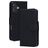 Mobiparts Wallet iPhone 17 MagSafe Cuir véritable Étui Portefeuille - Noir