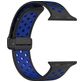 Mobigear Sport Plus Mag Bracelet Silicone Apple Watch Fermeture magnétique - 42/41/40/38 mm - Noir / Bleu