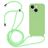 Mobigear Lanyard iPhone 14 Plus Coque avec cordon en Silicone - Vert
