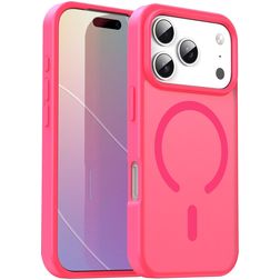 Mobigear Shockproof Coque iPhone 17 Pro MagSafe Coque arrière Rigide - Rose Red