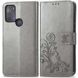 Mobigear Clover Housse Motorola Moto G50 Etui Porte-Monnaie - Gris