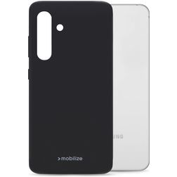 Mobilize Rubber Gelly Coque Samsung Galaxy S24 FE Coque arrière en TPU Souple - Noir