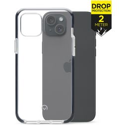 Mobilize Shatterproof iPhone 15 Plus Plastique rigide Coque arrière Antichoc - Transparent / Noir