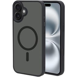 Mobiparts Hardcover Coque iPhone 16 Plus MagSafe Coque arrière Rigide - Satin Black