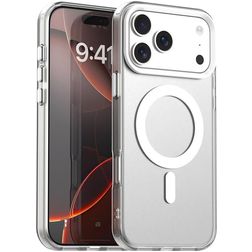 Mobigear Shockproof Coque iPhone 18 Pro Max MagSafe Coque arrière Rigide - Blanc