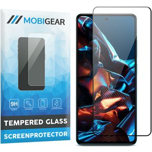 Mobigear Premium POCO X5 Pro Verre trempé Protection d'écran - Compatible Coque - Noir
