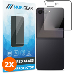 Mobigear Premium Samsung Galaxy Z Flip 7 Verre trempé Protection d'écran - Compatible Coque - Noir (Lot de 2)