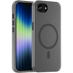 Mobigear Shockproof Coque iPhone 16e MagSafe Coque arrière Rigide - Noir