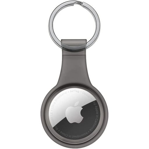 Xccess Keychain Coque Apple AirTag Porte-clés en Silicone Souple - Noir