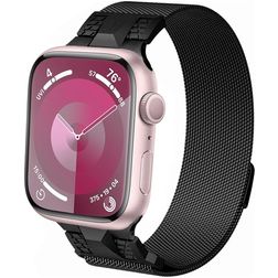 Mobigear Mecha Loop Bracelet Milanais Apple Watch Fermeture magnétique - 49/46/45/44 mm - Noir