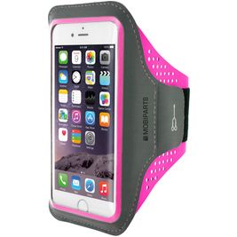Mobiparts Comfort Fit Brassard Téléphone iPhone 8 Brassard Coque de Sport en Neoprène - Neon Pink
