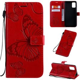 Mobigear Butterfly Housse Samsung Galaxy A71 Etui Porte-Monnaie - Rouge