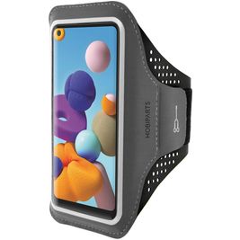 Mobiparts Comfort Fit Brassard Téléphone Samsung Galaxy A21s Brassard Coque de Sport en Neoprène - Noir