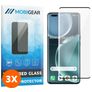 Mobigear Premium HONOR Magic 4 Pro Verre trempé Protection d'écran - Compatible Coque - Noir (Lot de 3)