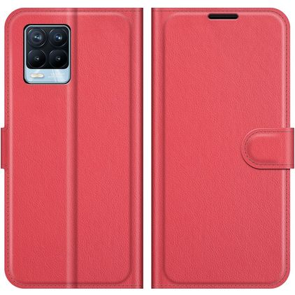 Mobigear Classic Housse Realme 8 Etui Porte-Monnaie - Rouge