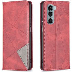 Mobigear Rhombus Slim Housse Motorola Moto G200 5G Etui - Rouge