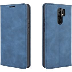 Mobigear Retro Slim Housse Xiaomi Redmi 9 Etui Porte-Monnaie - Bleu