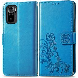 Mobigear Clover Housse Xiaomi Redmi Note 10S Etui Porte-Monnaie - Bleu