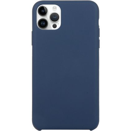 Mobigear Rubber Touch Coque iPhone 15 Pro Max Coque arrière en Silicone - Dark Blue