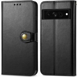 Mobigear Snap Button Google Pixel 7 Pro Étui Portefeuille - Noir