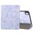 Mobigear Tri-Fold Marble Coque iPad 11 (2025) Etui + Porte-crayon - Violet