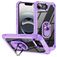 Mobigear Crystal Ring Coque iPhone 16e Coque arrière Rigide avec Anneau-Support - Violet