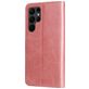 Mobigear Zipper Housse Samsung Galaxy S23 Ultra Etui Porte-Monnaie - Rose doré