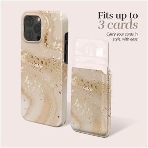 MIO - Porte Cartes en - 3 Cartes - Compatible MagSafe - Gold