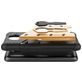 Mobigear Grip Stand Coque Motorola Moto C Plus Coque arrière Rigide Anti-Chocs avec Support Amovible - Or