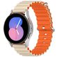 Mobigear Ocean Bracelet Silicone Smartwatch Fermeture boucle ardillon - Connexion universelle de 20 mm - Orange / Lumière stellaire