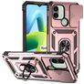 Mobigear Armor Ring Cam Slide Coque Xiaomi Redmi A1 4G Coque arrière Rigide Anti-Chocs avec Anneau-Support et Protecteur Lentilles - Rose doré