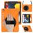 Mobigear SureGrip XGuard Coque iPad 9 (2021) Coque arrière en Plastique rigide,Silicone + Porte-crayon + Bandoulière + Support Amovible - Orange