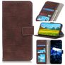 Mobigear Croco Housse Samsung Galaxy A52 Etui Porte-Monnaie - Marron