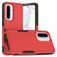 Mobigear Heavy Armor Samsung Galaxy A56 Plastique rigide Coque arrière Antichoc - Rouge
