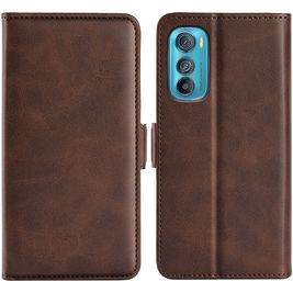 Mobigear Slim Magnet Housse Motorola Edge 30 Etui Porte-Monnaie - Marron