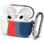 Mobigear Colors Coque Apple AirPods 3 Coque en Silicone Souple - Blanc / Bleu / Rouge