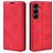 Mobigear Retro Slim Housse Samsung Galaxy S25 FE Etui Porte-Monnaie - Rouge
