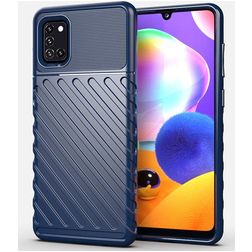 Mobigear Groove Coque Samsung Galaxy A31 Coque arrière en TPU Souple - Bleu
