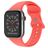 Mobigear Sport Dual Bracelet Silicone Apple Watch Fermeture à clou et passant - 42/41/40/38 mm - Corail