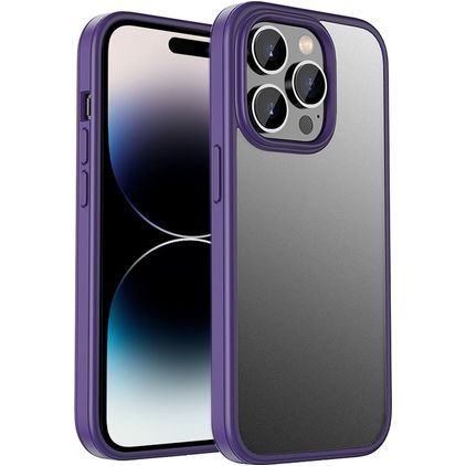 Mobigear Crystal Coque iPhone 14 Pro Max Coque arrière Rigide Anti-Chocs - Violet