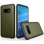 Mobigear Card Coque Samsung Galaxy S10e Coque arrière Rigide Anti-Chocs avec Porte-Cartes - Vert armée