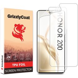 GrizzlyCoat HONOR 200 Hydrogel TPU Protection d'écran - Compatible coque (Lot de 2)