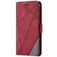 Mobigear Rhombus Housse iPhone SE (2022) Etui Porte-Monnaie - Rouge