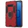 Mobigear Armor Ring Coque Samsung Galaxy S10 Coque arrière Rigide Anti-Chocs avec Anneau-Support - Rouge