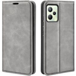 Mobigear Retro Slim Housse Realme C35 Etui Porte-Monnaie - Gris